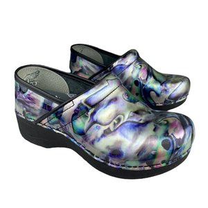 Dansko Women's XP 2.0 Silver Pearl Patent Leather Clog Size 36 EU 5.5-6 US